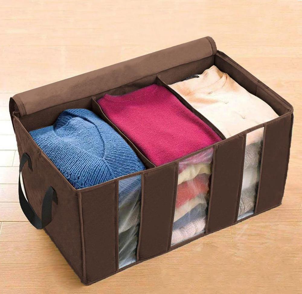 Clothes Storage Box, Foldable, Portable & Space-Saving