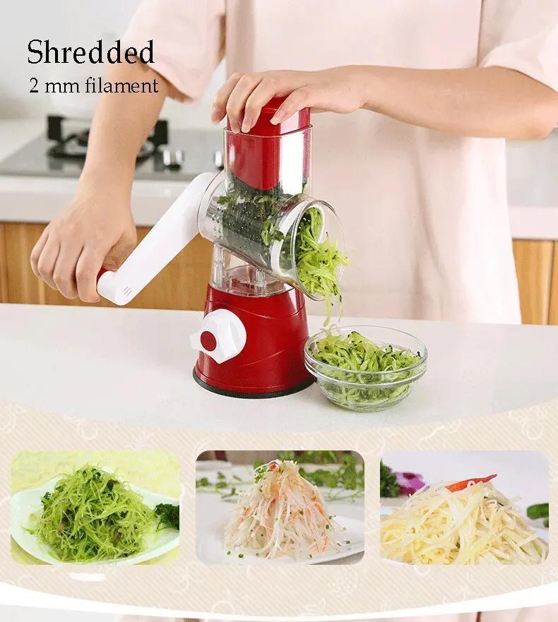 3 in 1 Table top drum vegetable cutter and slicer