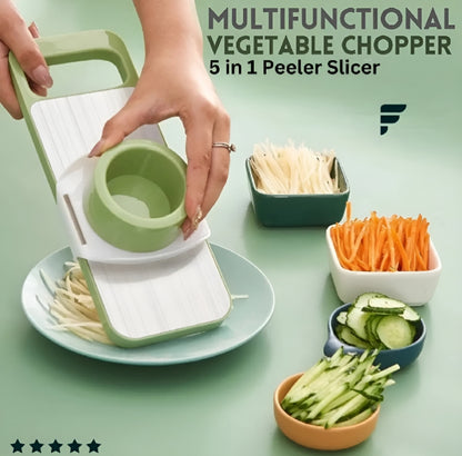 5-in-1 Multifunctional High-Quality Vegetable & Fruit Slicer With Five Changeable Blades