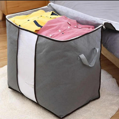 Large Foldable Clothes Storage Zipper Bag – Durable & Space-Saving Organizer